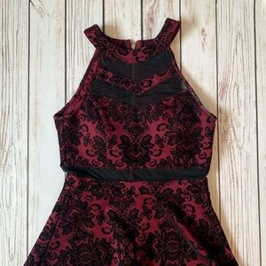 Windsor burgundy and velvet women’s small dress